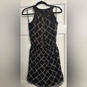 White House Black Market‎ Black and White Women's Dress S